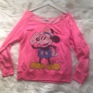 Disney Cruise Line Mickey Mouse Sweater Sz XL Pink
